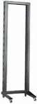 LF05-42U66-1R 19" однорамная стойка, 42U, 600x600 мм, на роликах, черная