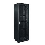 Шкаф стандартный сетевой 19" 42U 800х800х2055, цвет черный, дверь стекло  купить в Алматы