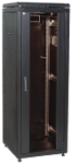 LN05-42U61-G ITK Шкаф сетевой 19" LINEA N 42U 600х1000 мм стеклянная передняя дверь черный