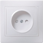 РС10-2 КБ Розетка 1местн. без c з/к без защ.штор. 10А КВАРТА (белый)