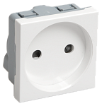 РКС-20-30-П-К Розетка с з/к 2к (на 2 модуля) ПРАЙМЕР белая IEK