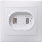 ETK20-K01-DM PT12-КБ Розетка 2местн.телефонная КВАРТА (белый) ETK20-K01-DM PT12-КБ Розетка 2местн.телефонная КВАРТА (белый)