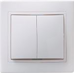 ВС10-2-0-КБ Выключатель 2кл 10А КВАРТА (белый)
