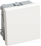 ВК4-21-00-П Выключатель проходной (переключатель) одноклавишный (на 2 модуля) ПРАЙМЕР белый IEK