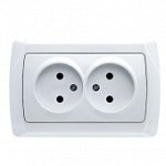 90561055 CARMEN BEYAZ IKILI PRIZ (роз X2) (VIKO) 60 шт