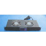 Блок вентиляторов переднего крепления с термостатом Toten SA.3002.0301, 2 вентилятора, 19", 1U, black  купить в Алматы