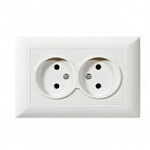 302-15065  NOVA BEYAZ IKILI TOPRAKLI PRIZ (розетка с/з ) TEKSAN 180шт