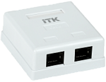 ITK Настенная инф. розетка RJ45, кат.5Е UTP, 2-порт