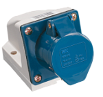 Розетка стационарная 123 2р+е 32А 220В ИЭК